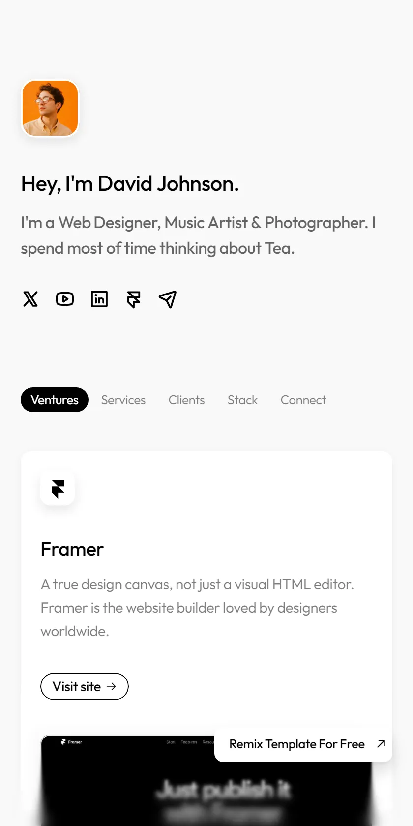 Basics Minimal Personal Framer Template Framplates Framer Templates Basics minimal personal framer template framplates framer templates