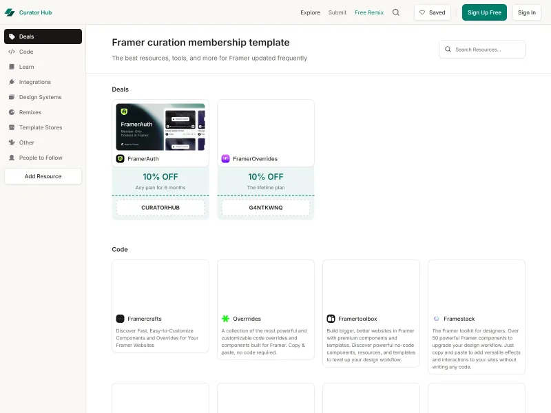 Curator Hub