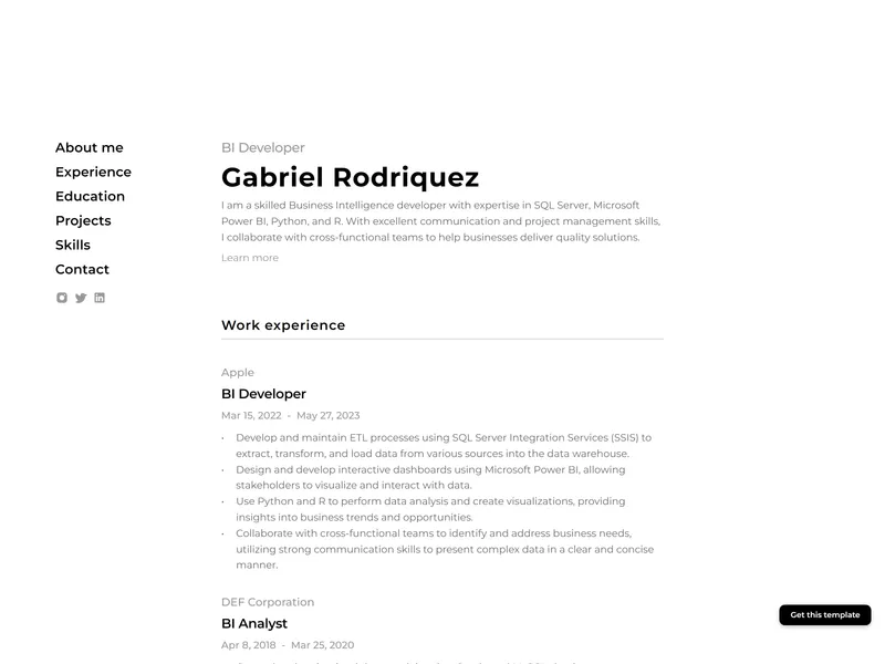 Personal Site/Resume