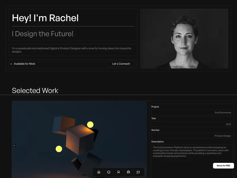 Shade Designer Portfolio Template Framplates Framer Templates